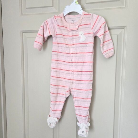 3/$20 Carter's Terry Cloth Sleeper Size 6m - Picture 1 of 3